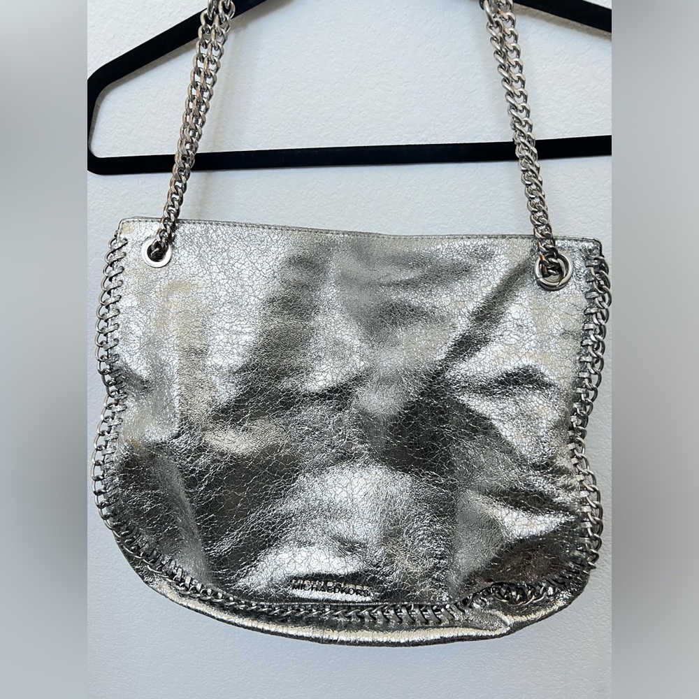 Michael Kors Silver Metallic Chain link shoulder bag